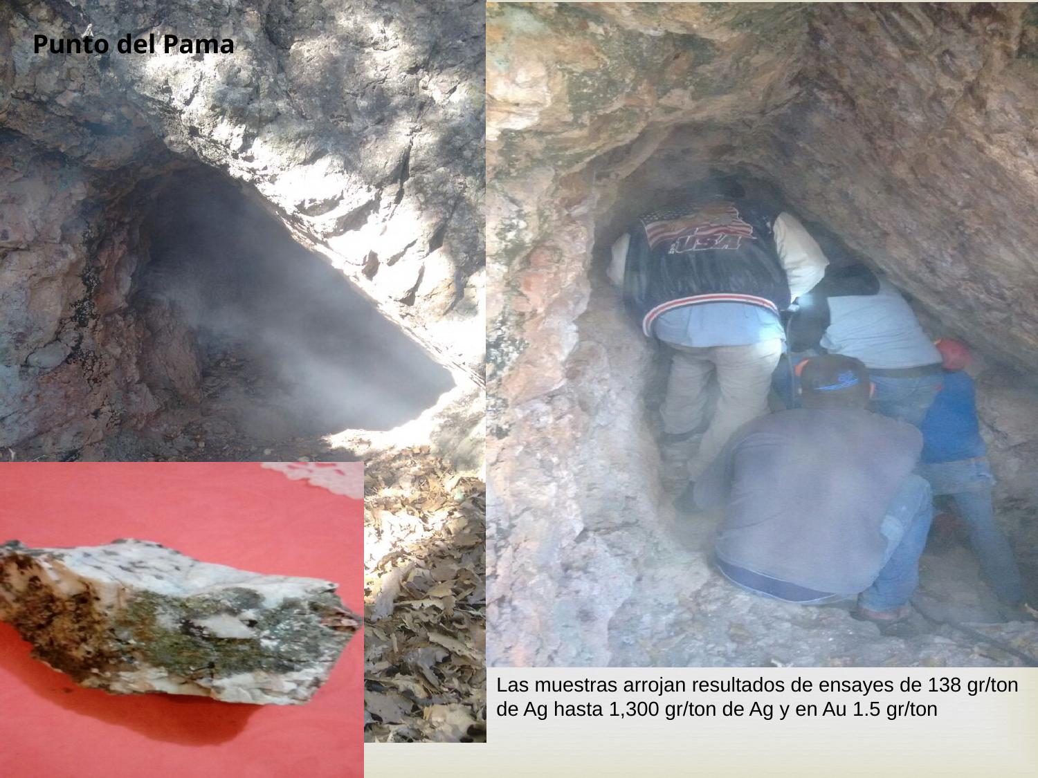 Pama Point tunnel showing hematite-quartz breccia with exceptional silver values