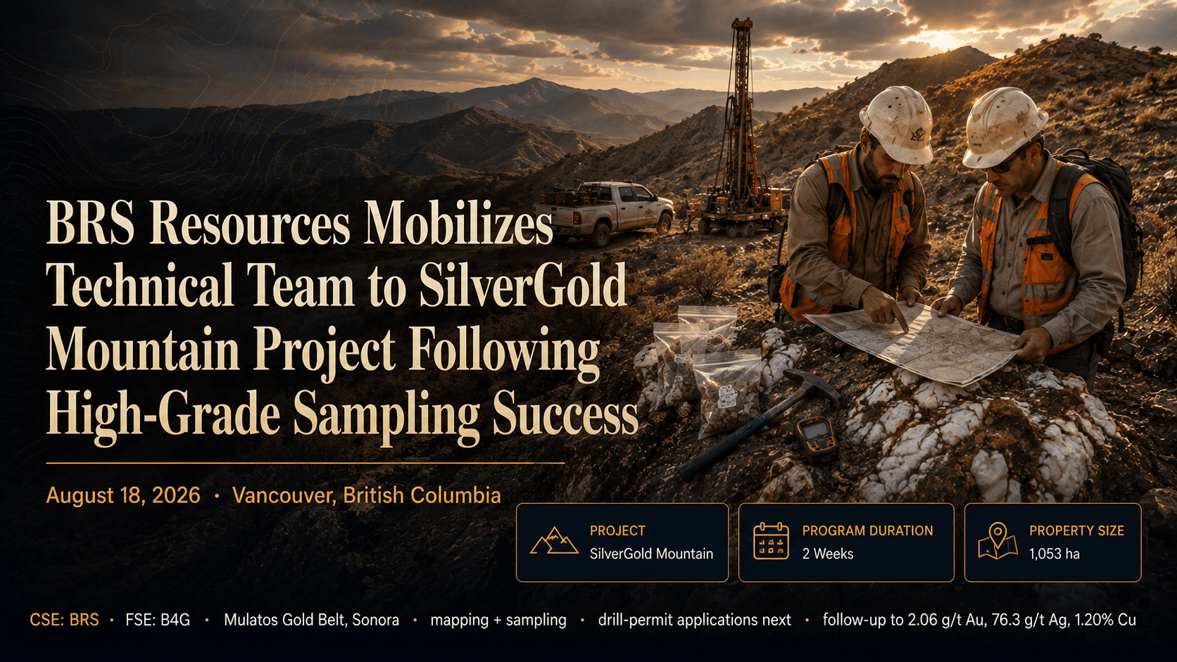 BRS Resources technical exploration team, SilverGold Mountain, Sonora, Mexico